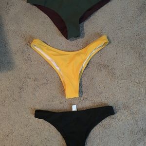 3 size small bikini bottoms